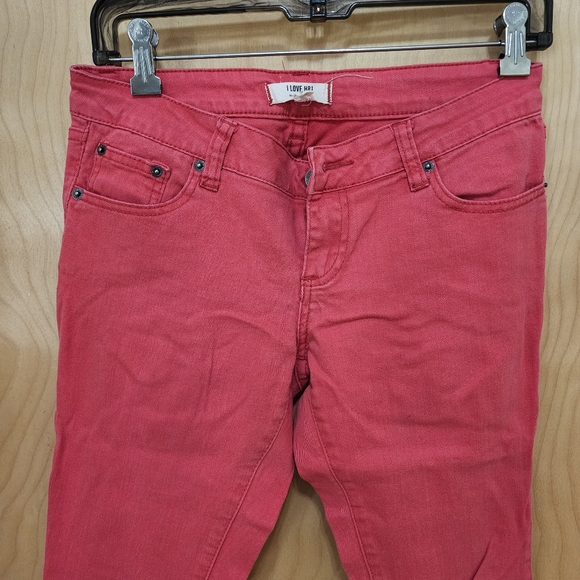 Stretch Neon Salmon Jeans - Picture 2 of 8